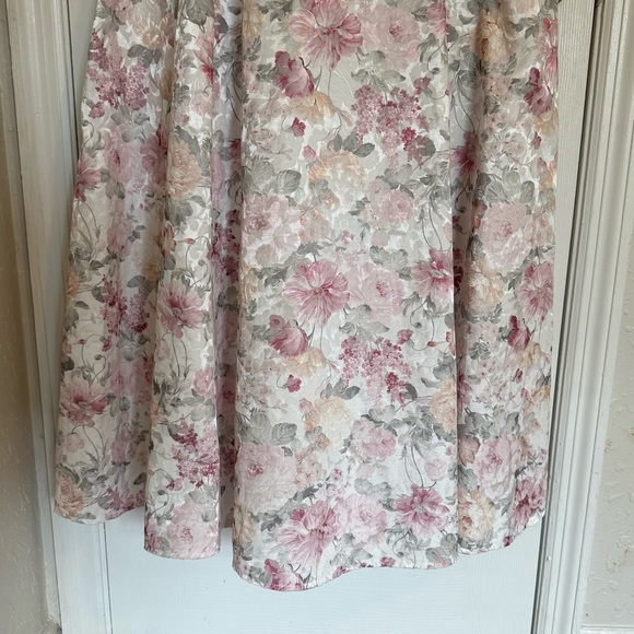 Jessica McClintock Vintage Bridal Floral Dress Sleeveless Scoop Neck Gown Sz 8 - Picture 4 of 11